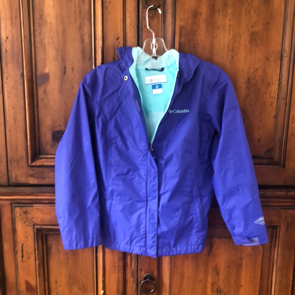 Columbia Girls Arcadia Hooded Omni-tech RainJacket